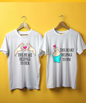 Heart - Couple T-shirts (Pack of 2)