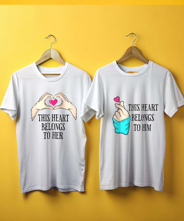 Heart - Couple T-shirts (Pack of 2)