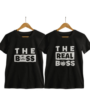 The Boss v. The Real Boss - Couple T-shirts (Pack of 2)