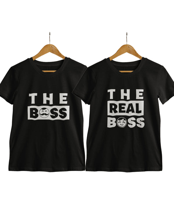 The Boss v. The Real Boss - Couple T-shirts (Pack of 2)