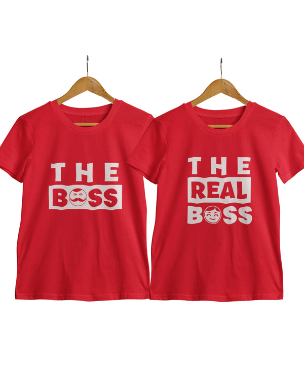 The Boss v. The Real Boss - Couple T-shirts (Pack of 2)