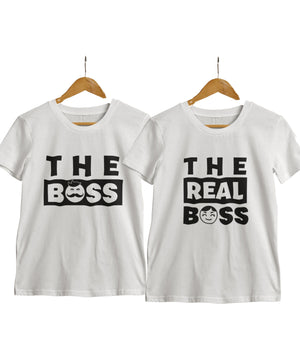 The Boss v. The Real Boss - Couple T-shirts (Pack of 2)