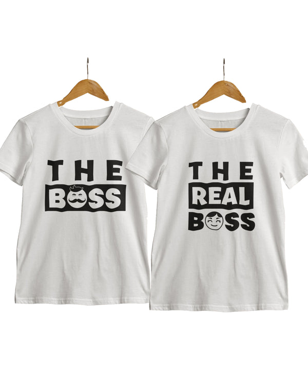The Boss v. The Real Boss - Couple T-shirts (Pack of 2)