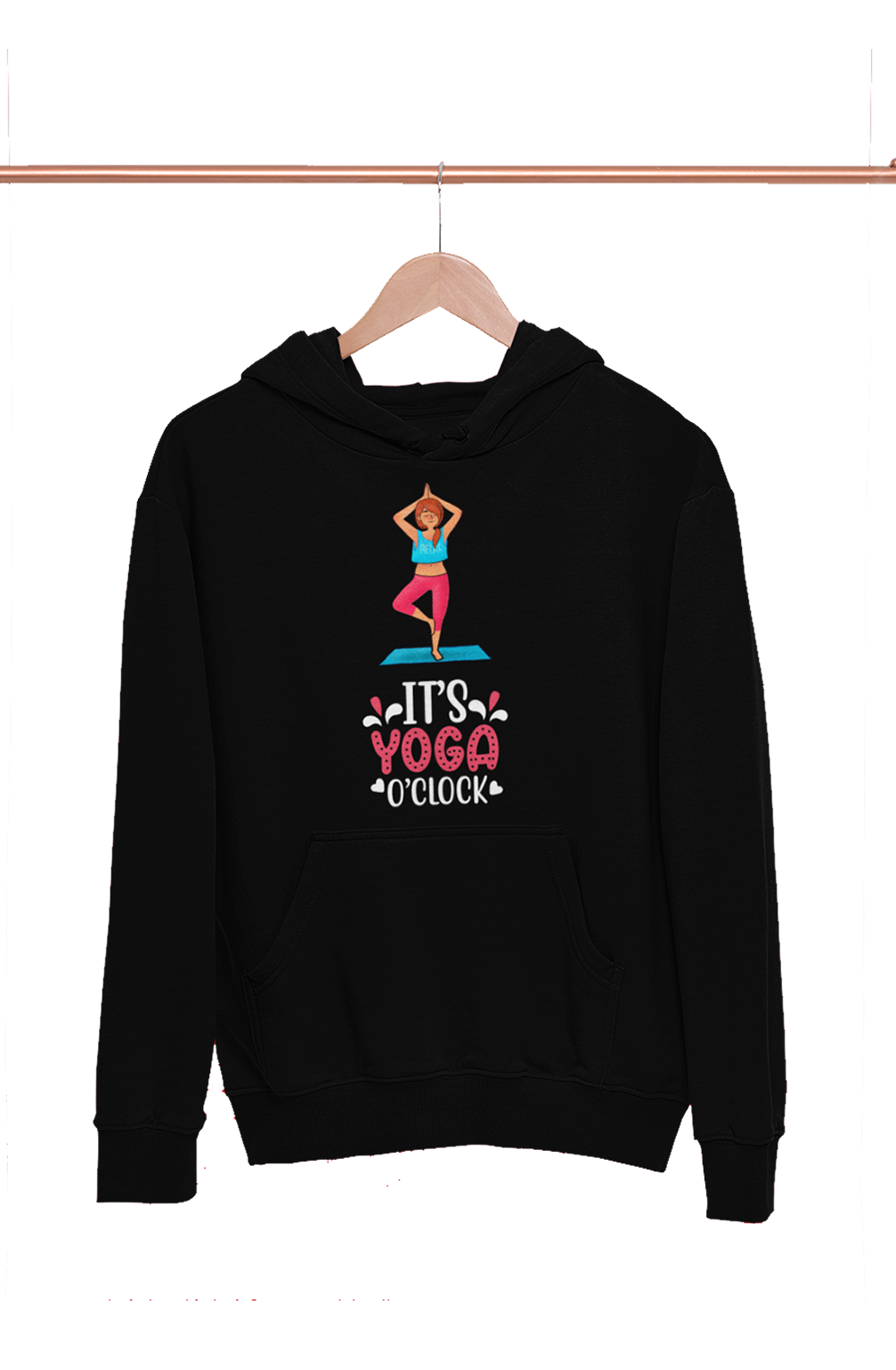 Yoga O'Clock - Funny Print Yoga Hoodies