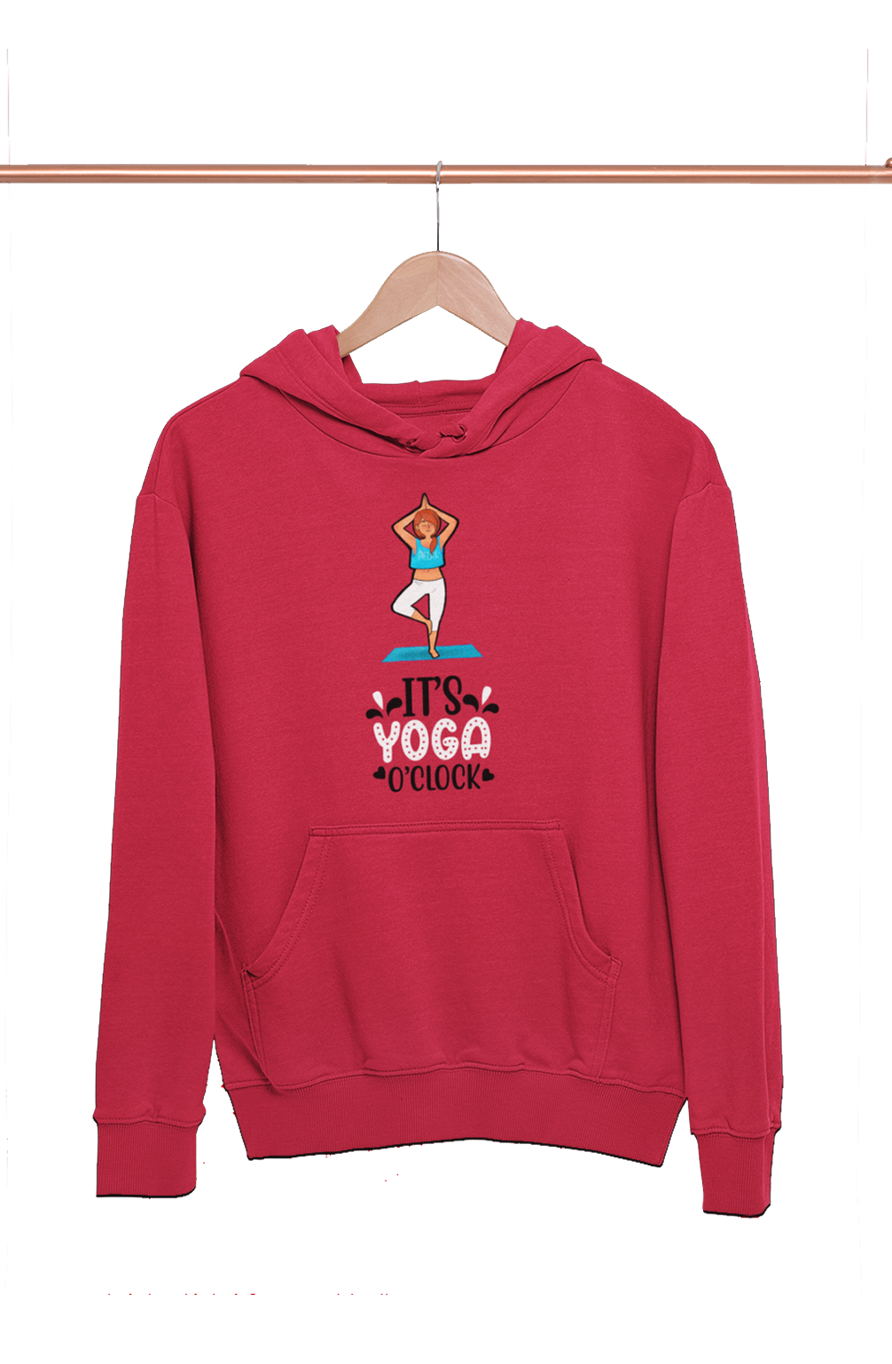 Yoga O'Clock - Funny Print Yoga Hoodies