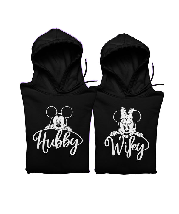 Hubby v. Wifey - Couple Hoodies (pack of 2)