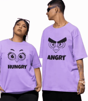Angry v. Hungry - Oversized Drop Shoulder T-Shirt (pack of 2)