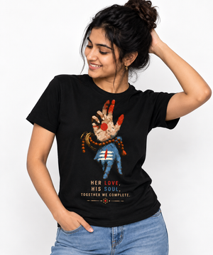 Her Love His Soul – Women’s Shiv Shakti Graphic T-Shirt