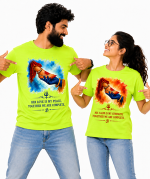 Shiv Parvati Divine Love - Matching Couple T-shirts (Pack of 2)