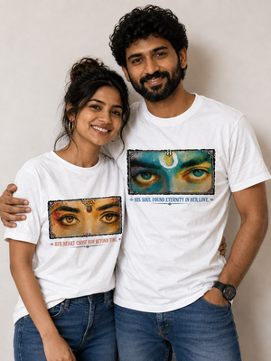 Radha Krishna - Matching Couple T-shirts (Pack of 2)