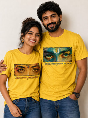 Radha Krishna - Matching Couple T-shirts (Pack of 2)