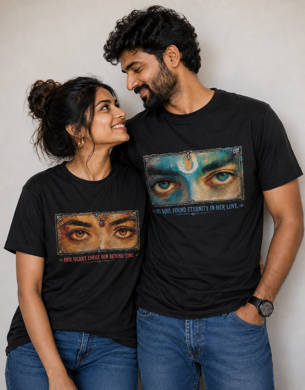 Radha Krishna - Matching Couple T-shirts (Pack of 2)