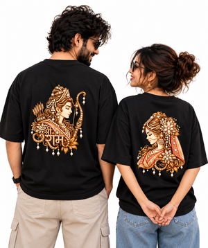 Shree Ram Sita - Oversized Drop Shoulder T-Shirt (pack of 2)