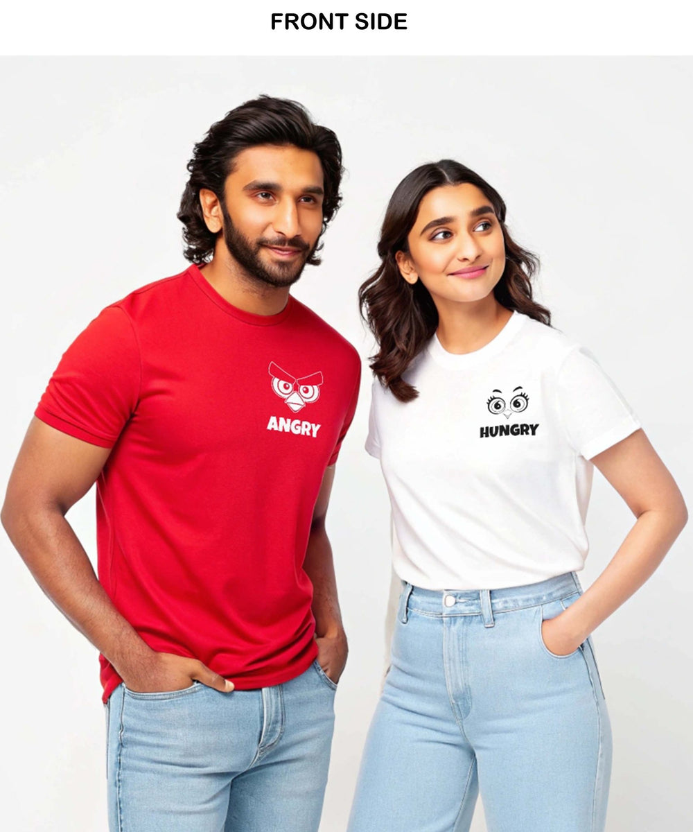 Angry Hungry - Couple T-shirts Mix (Pack of 2) - Letshandcraft