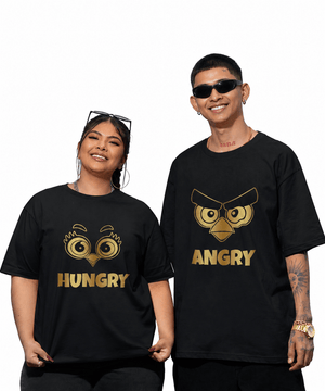 Angry v. Hungry - Oversized Drop Shoulder T-Shirt (pack of 2) - Letshandcraft