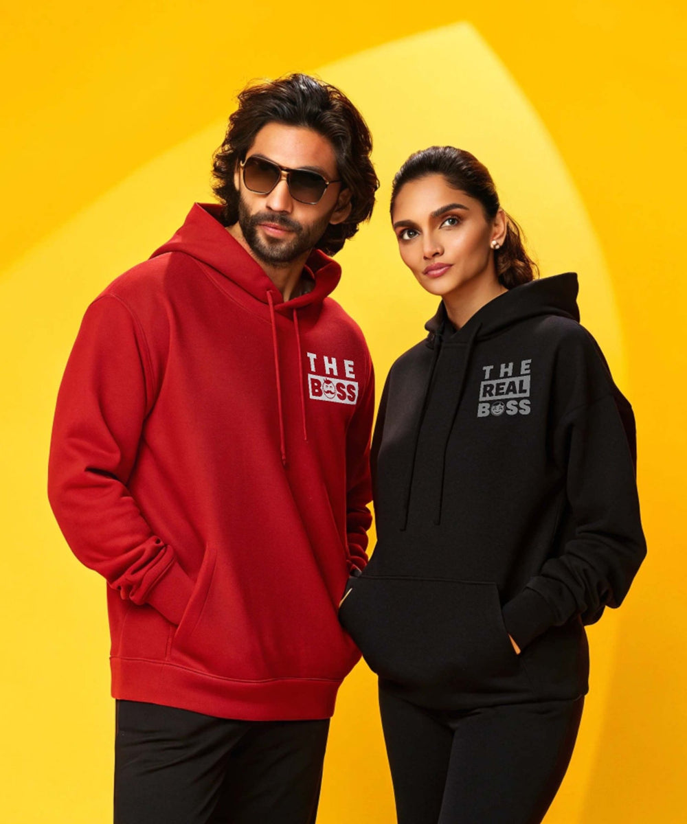 Boss & The Real Boss - Couple Hoodies Both side Printed - Letshandcraft