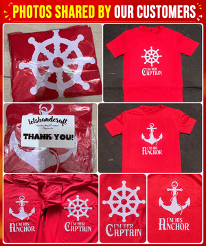 Captain & Anchor - Couple T-shirts (Pack of 2) - Letshandcraft