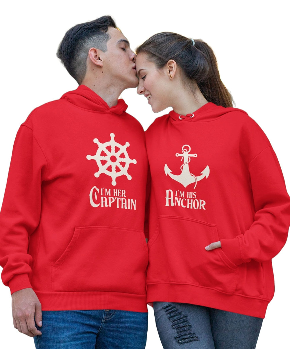 Captain & Anchor - Matching Couple Hoodies (pack of 2) - Letshandcraft