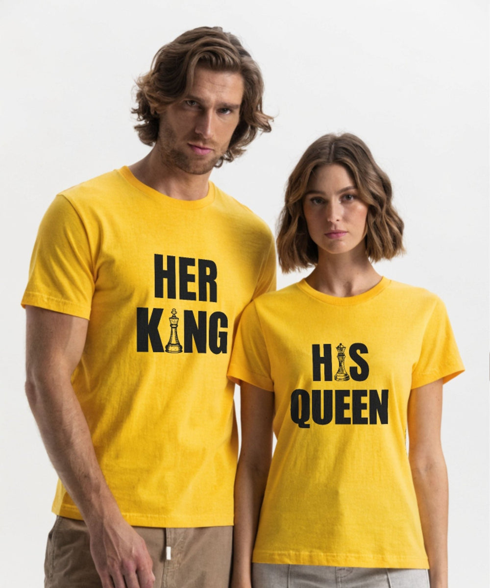 Chess King Queen - Couple T-shirts (Pack of 2) - Letshandcraft