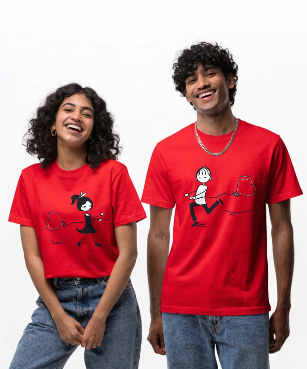 Couple Hearts - Couple T-shirts (Pack of 2) - Letshandcraft