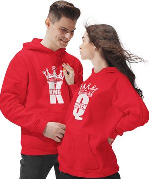 Crown King v. Queen - Couple Hoodies (pack of 2) - Letshandcraft
