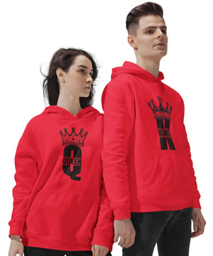 Crown King v. Queen - Couple Hoodies (pack of 2) - Letshandcraft