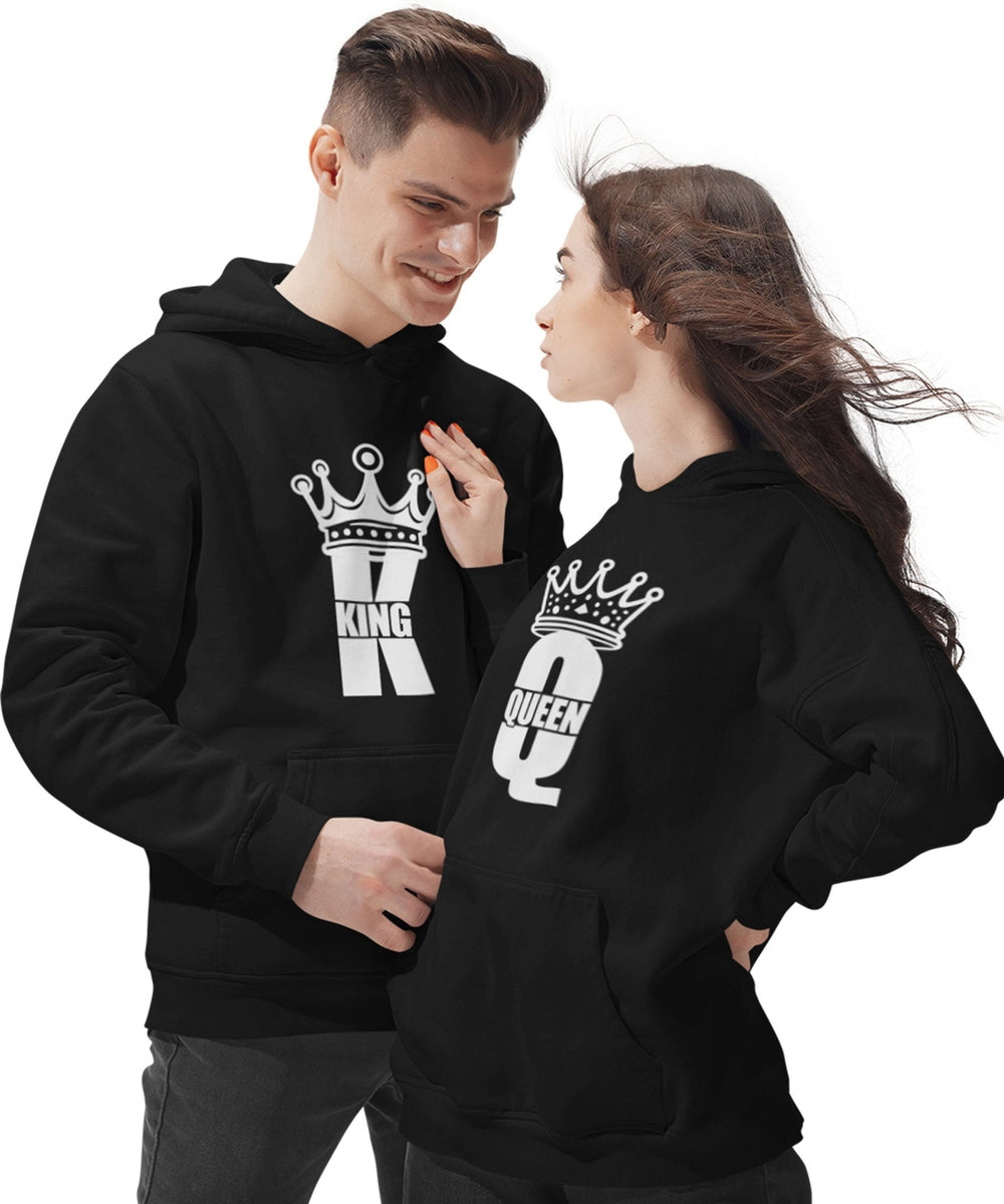 Crown King v. Queen - Couple Hoodies (pack of 2) - Letshandcraft