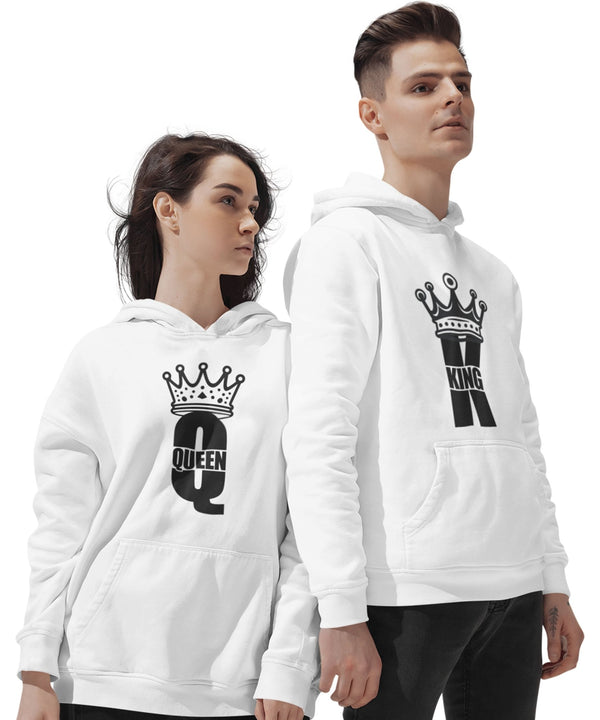 Crown King v. Queen - Couple Hoodies (pack of 2) - Letshandcraft