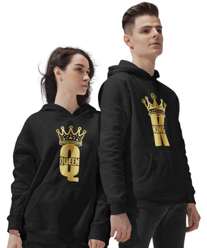 Crown King v. Queen - Couple Hoodies (pack of 2) - Letshandcraft