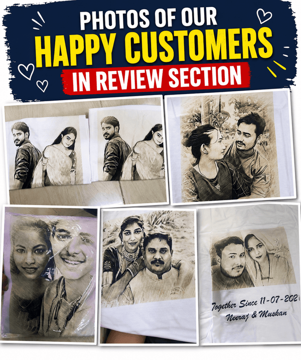 Customized Couple Tees (Pack of 2) - Letshandcraft