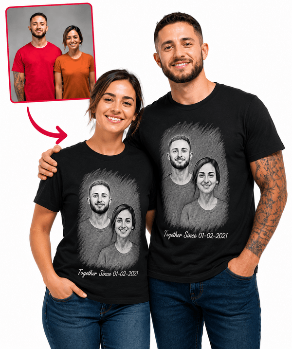 Customized Couple Tees (Pack of 2) - Letshandcraft