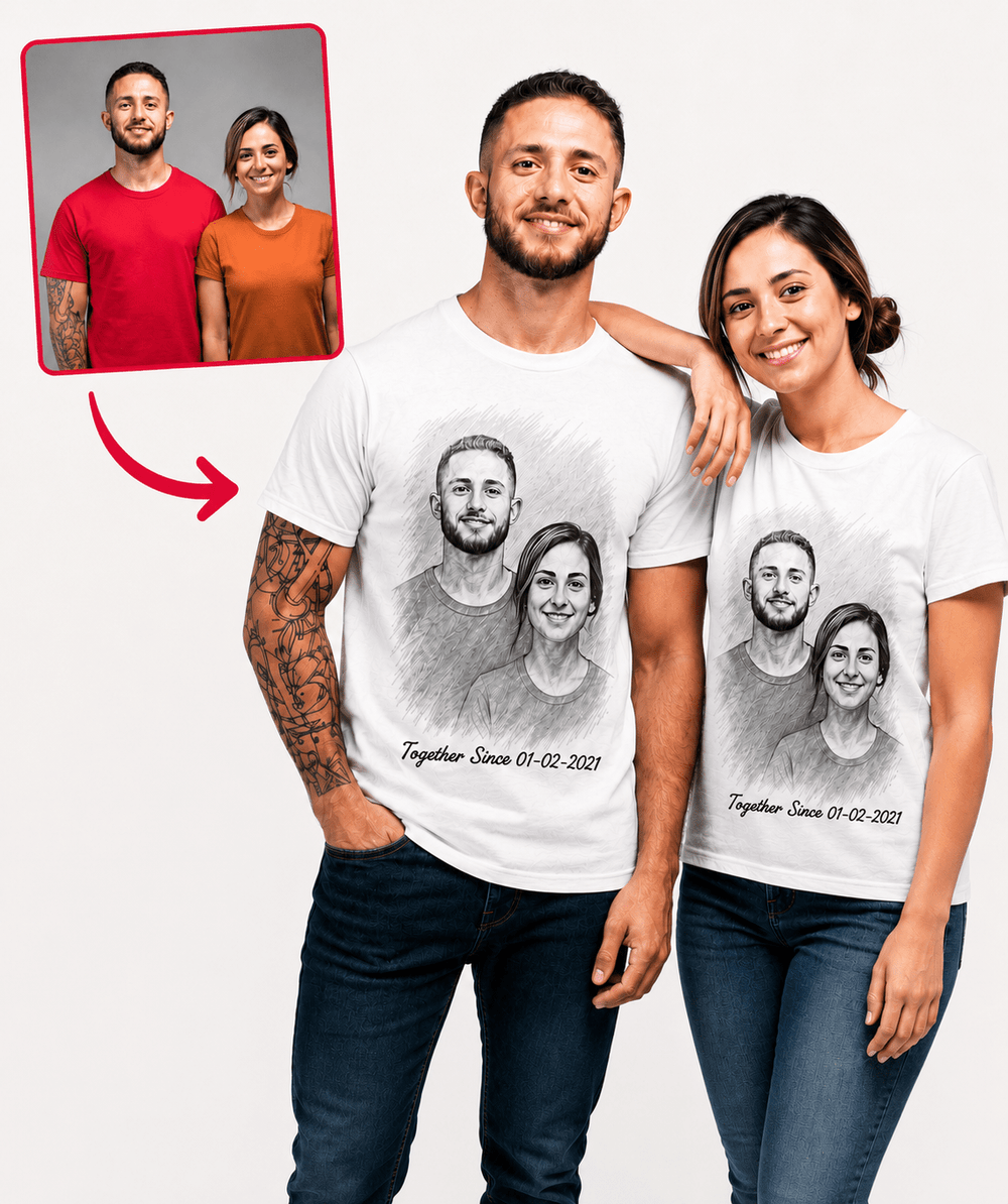 Customized Couple Tees (Pack of 2) - Letshandcraft