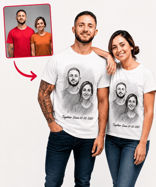 Customized Couple Tees (Pack of 2) - Letshandcraft