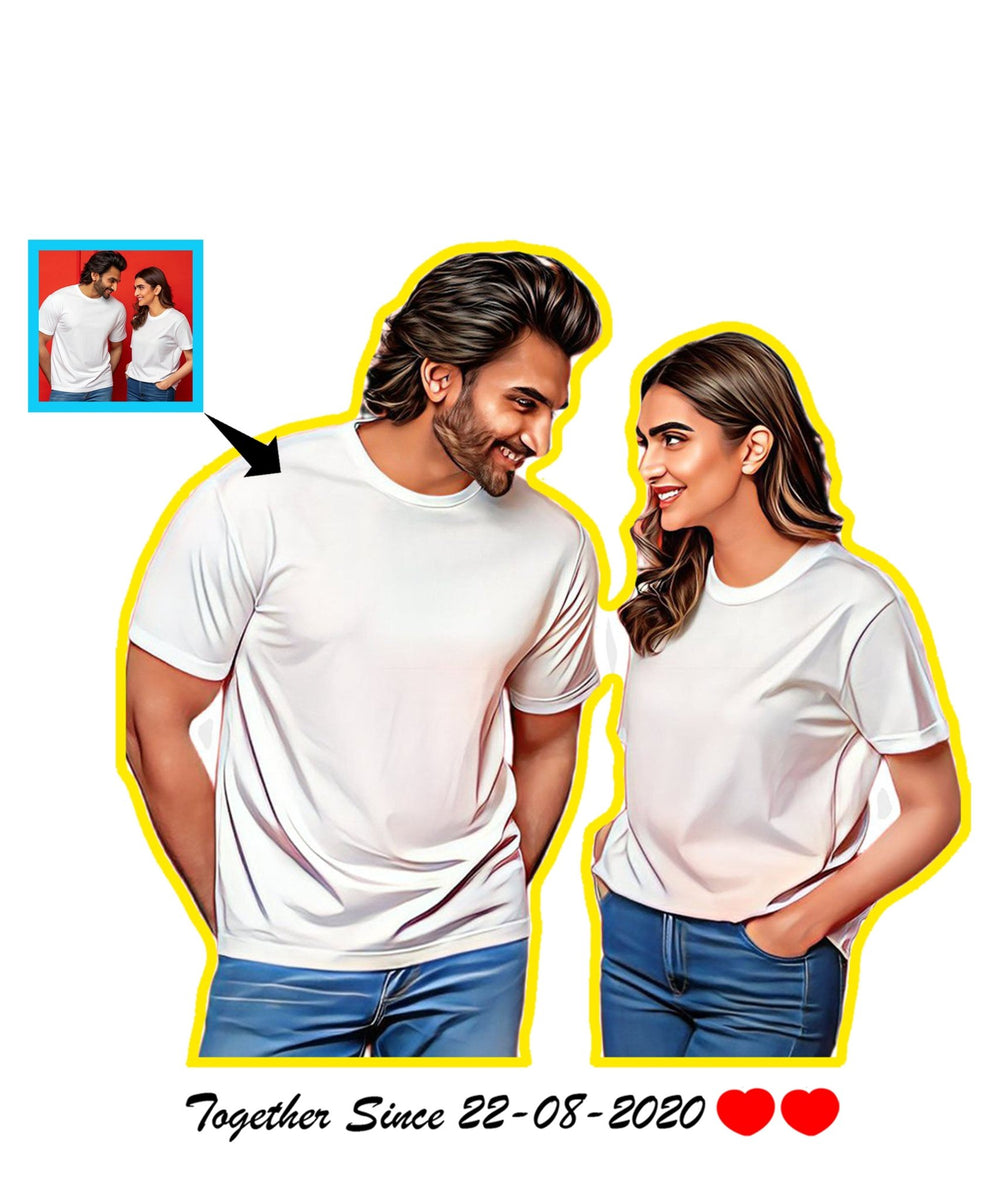 Customized Couple Tees (Pack of 2) - Letshandcraft