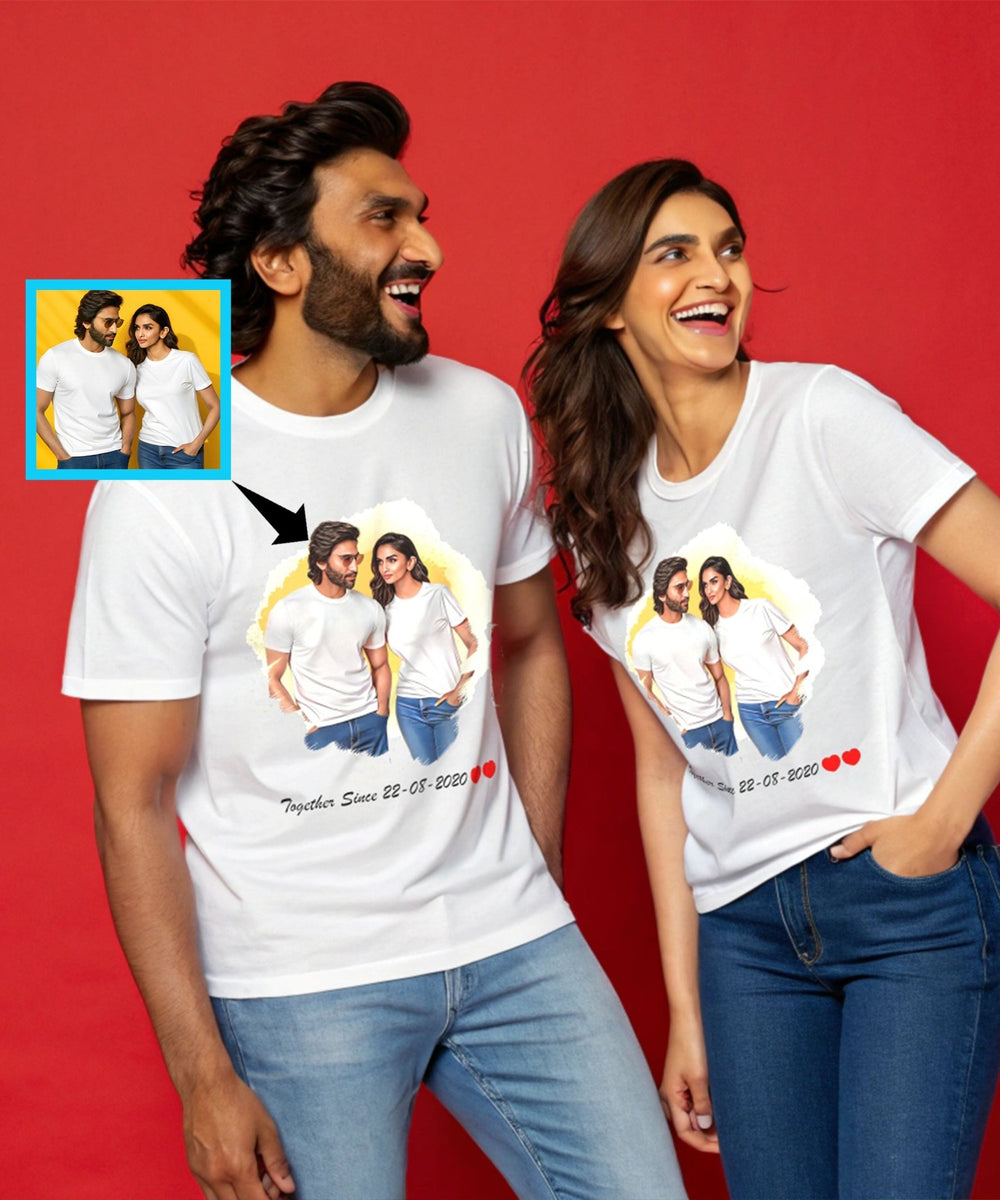 Customized Couple Tees (Pack of 2) - Letshandcraft