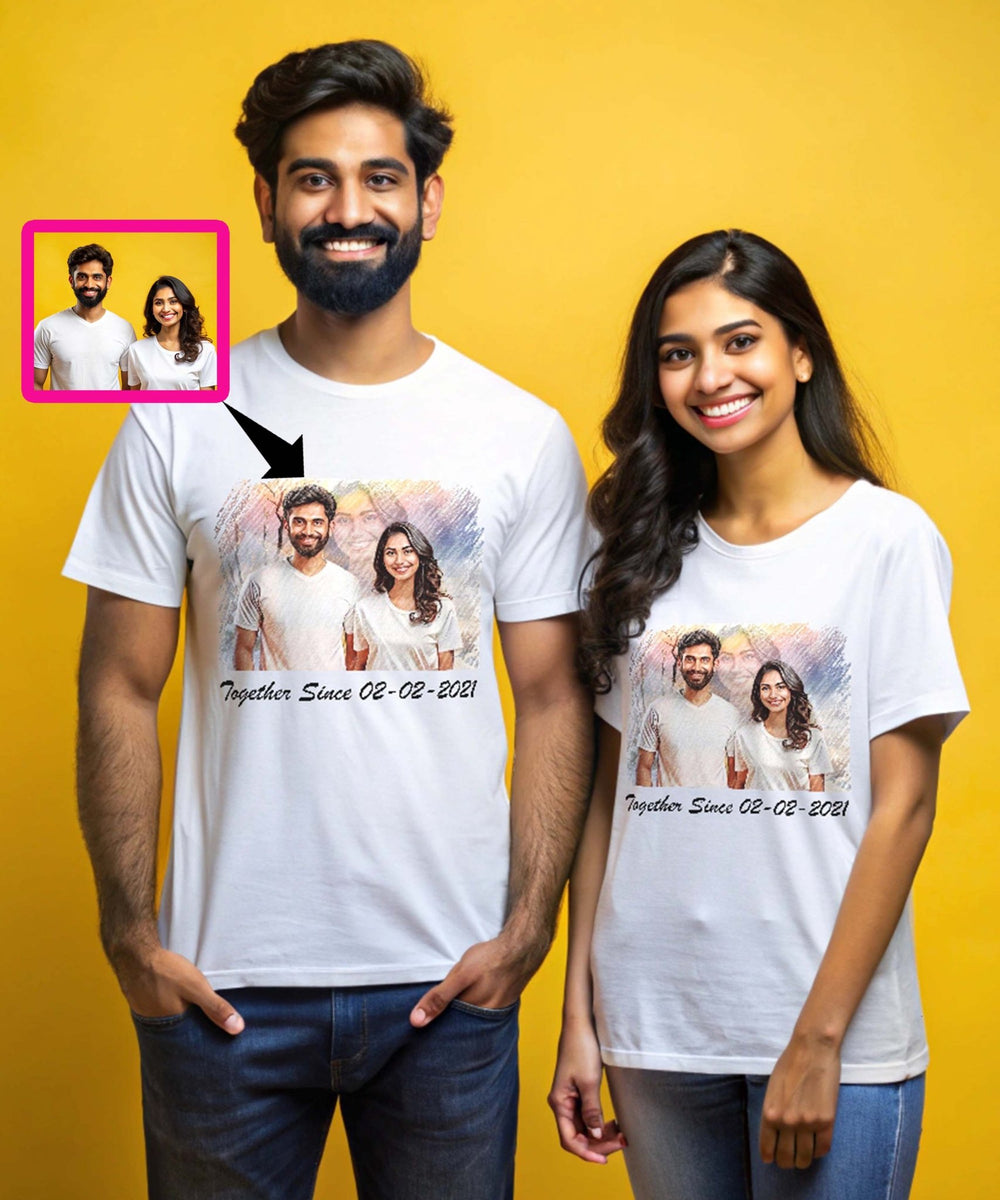 Customized Couple Tees (Pack of 2) - Letshandcraft