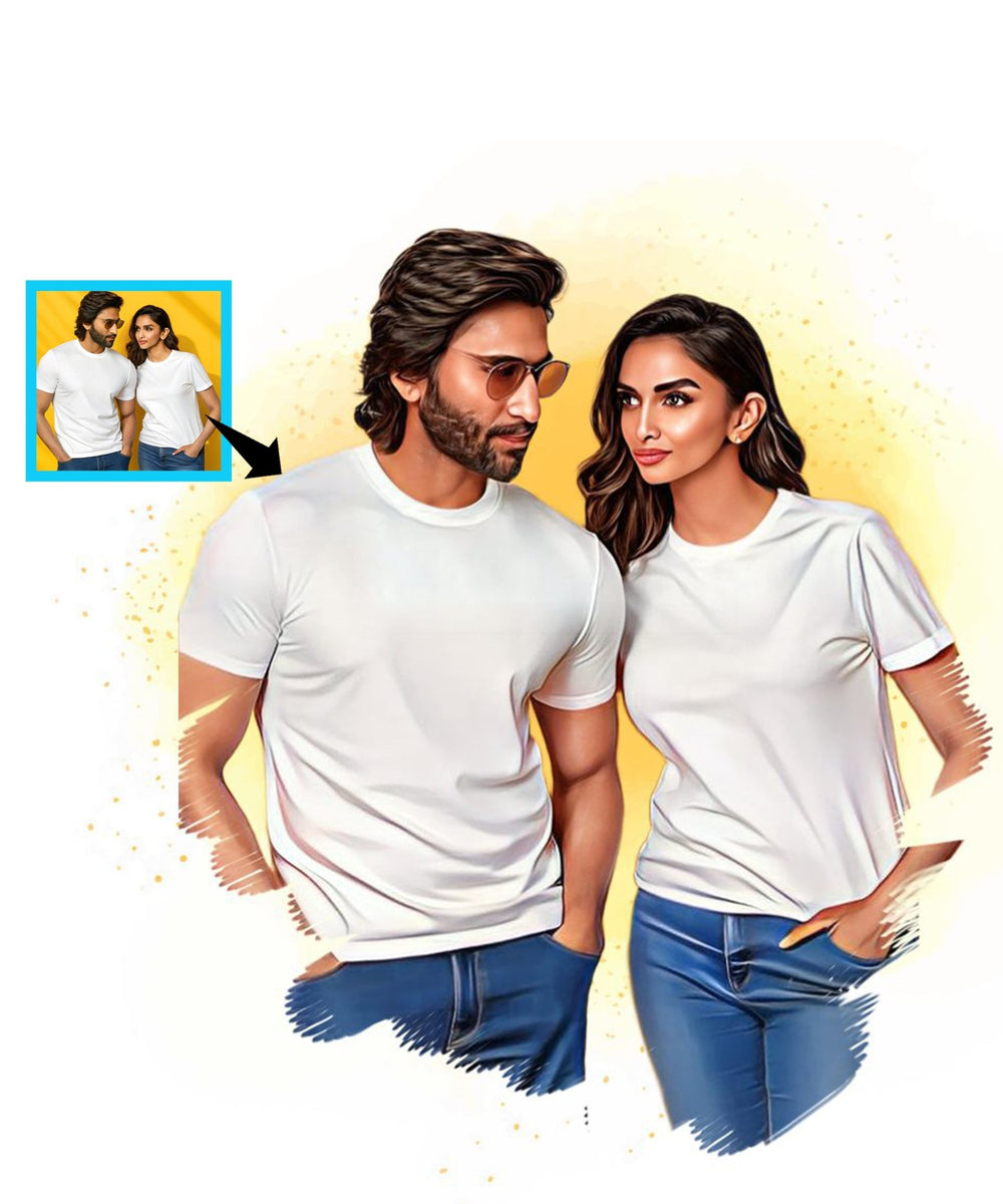 Customized Couple Tees (Pack of 2) - Letshandcraft