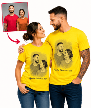 Customized Couple Tees (Pack of 2) - Letshandcraft