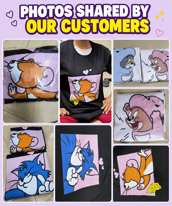 Cute Cartoon - Couple T-shirts (Pack of 2) - Letshandcraft