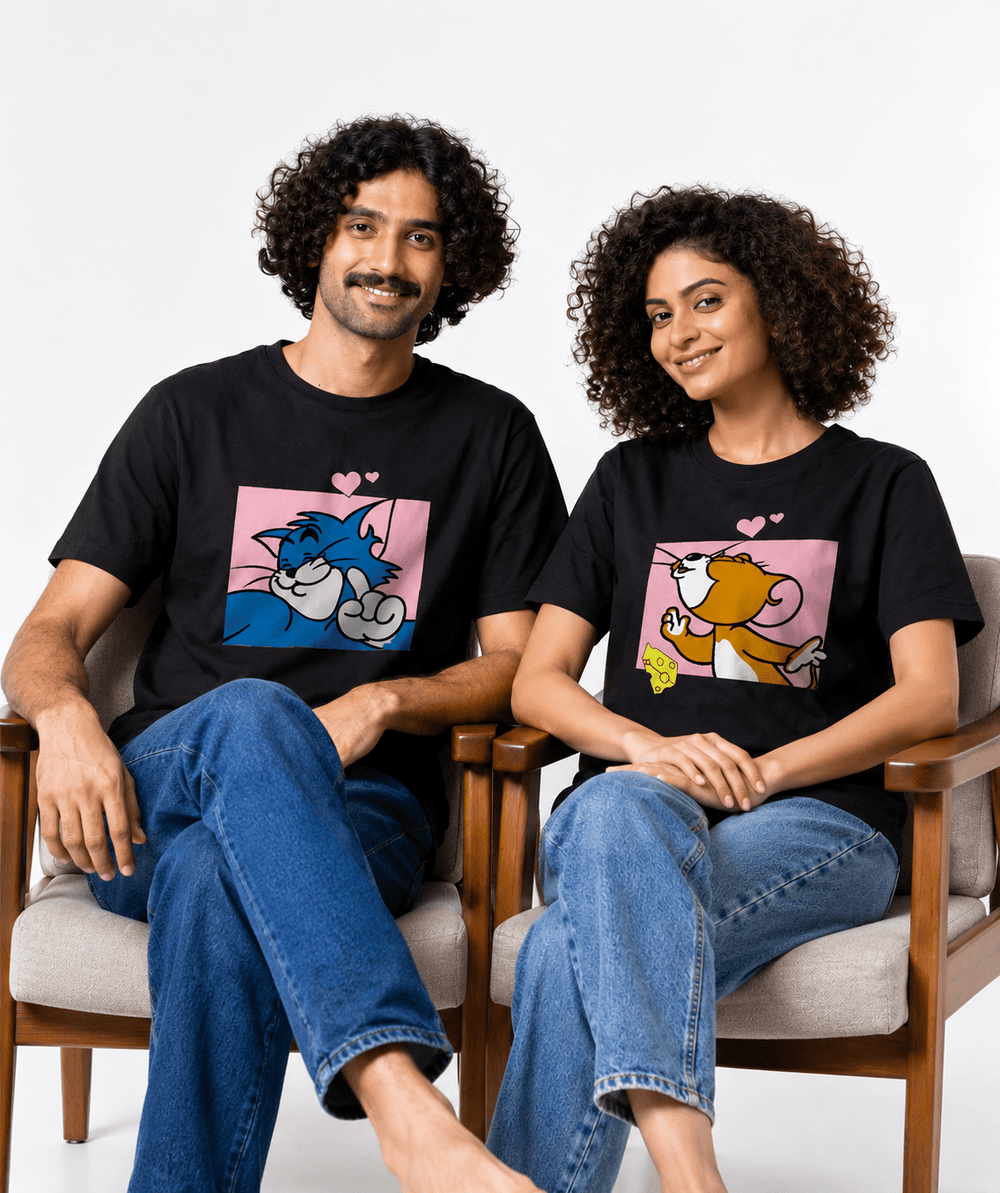 Cute Cartoon - Couple T-shirts (Pack of 2) - Letshandcraft