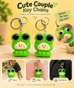 Cute Cats Couple Keychains – Set of 2 - Letshandcraft