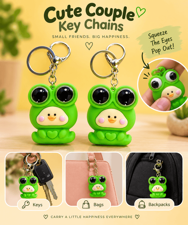 Cute Cats Couple Keychains – Set of 2 - Letshandcraft