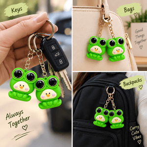 Cute Cats Couple Keychains – Set of 2 - Letshandcraft