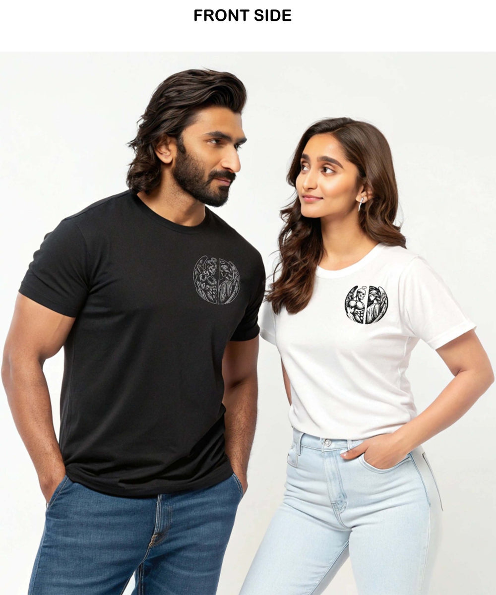 Dark & Light - Couple T-shirts Mix Color (Pack of 2) - Letshandcraft