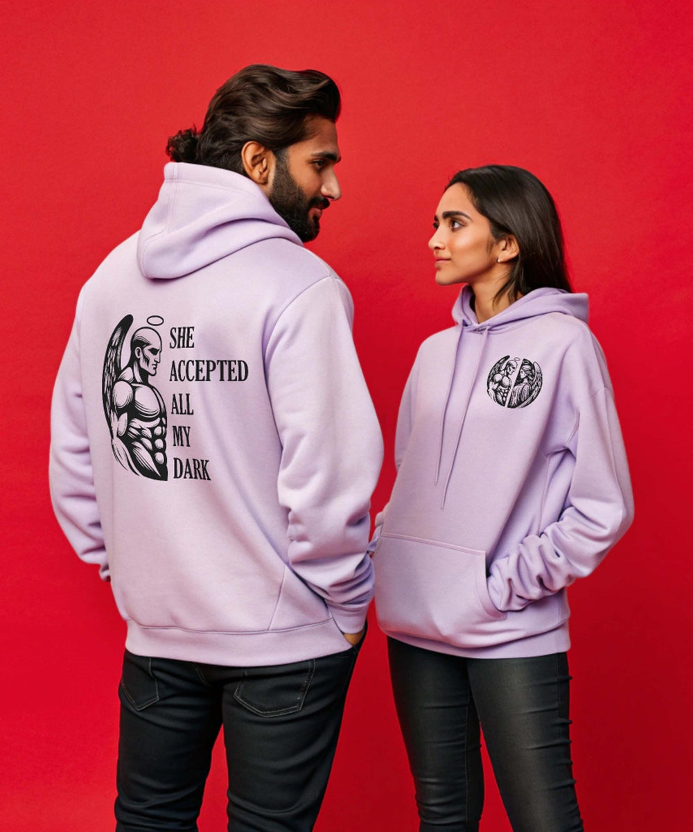 Dark vs Light - Couple Hoodies Both side Printed (pack of 2) - Letshandcraft