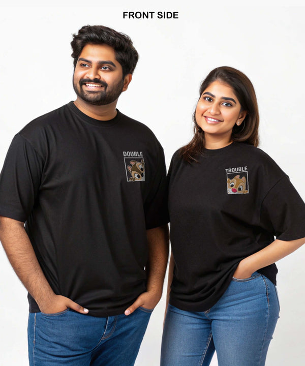 Double Trouble - Oversized Drop Shoulder T-Shirt (pack of 2) - Letshandcraft