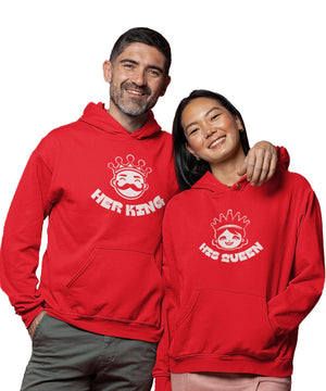 Funny King & Queen - Couple Hoodies (pack of 2) - Letshandcraft