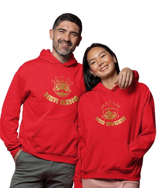 Funny King & Queen - Couple Hoodies (pack of 2) - Letshandcraft