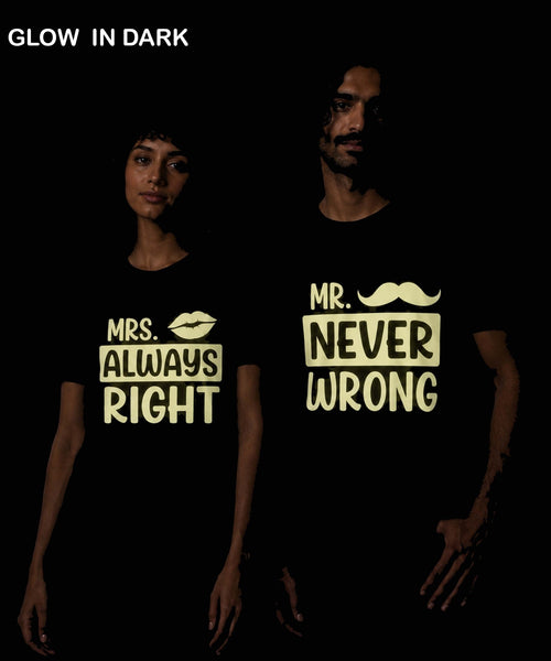 Glow in Dark - Couple T-shirts (Pack of 2) - Letshandcraft