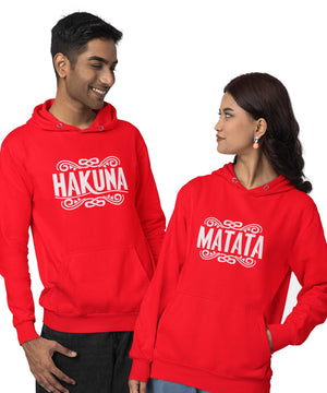 HAKUNA MATATA - Couple Hoodies Both side Printed (pack of 2) - Letshandcraft
